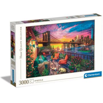 Manhattan Balcony Sunset, 3000 pc puzzle